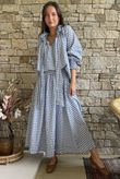 Nonni Gingham Ripley Skirt Denim